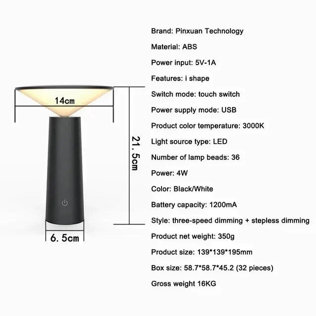 LuminousEase - Wireless Table Lamp with Remote Control -  - #tag1#