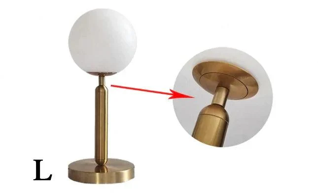 LuminousOrb - LED Glass Ball Brass Table Lamp -  - #tag1#