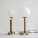 LuminousOrb LED Glass Ball Brass Table Lamp tag1