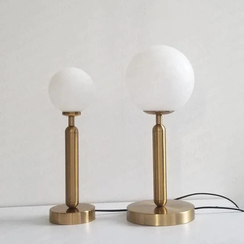 LuminousOrb - LED Glass Ball Brass Table Lamp -  - #tag1#
