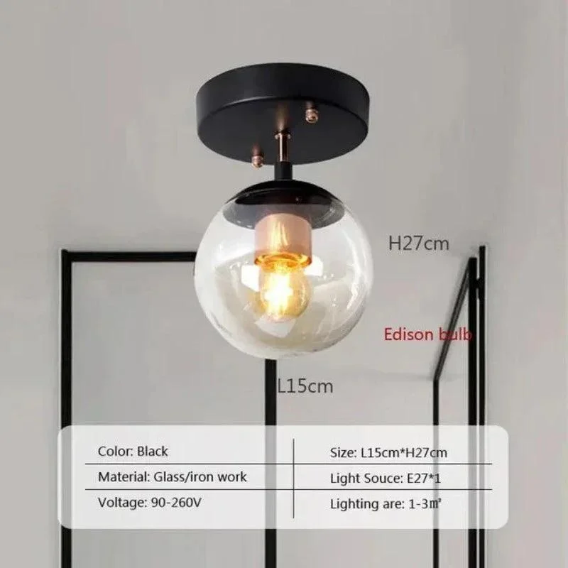 LuminousSphere - Modern Glass Ball Ceiling Lamp -  - #tag1#