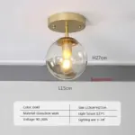 LuminousSphere Modern Glass Ball Ceiling Lamp tag1