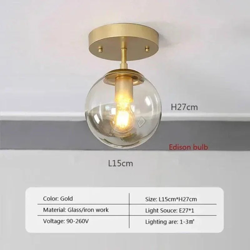 LuminousSphere - Modern Glass Ball Ceiling Lamp -  - #tag1#