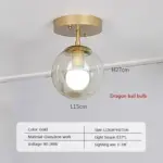 LuminousSphere Modern Glass Ball Ceiling Lamp tag1