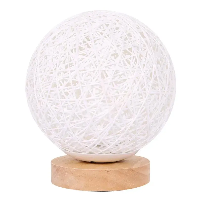 LuminousSphere Rattan Ball Table Lamp tag1