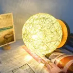 LuminousSphere Rattan Ball Table Lamp tag1