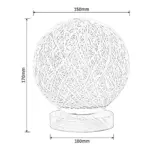 LuminousSphere Rattan Ball Table Lamp tag1