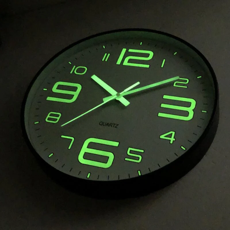 Luminous Glow in Dark Wall Decoration Classroom Clock -
