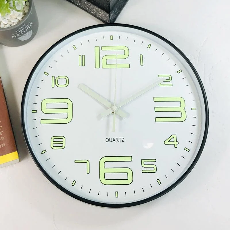 Luminous Glow in Dark Wall Decoration Classroom Clock -