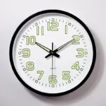 Luminous Numbers Simple Silent Clock 12 Inches