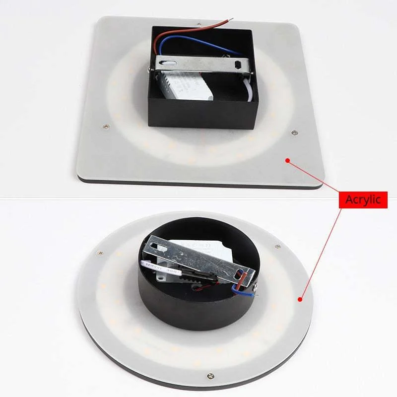 LunaGlow - Minimalist LED Wall Lamps Black Metal for Garden and Hallway -  - #tag1#