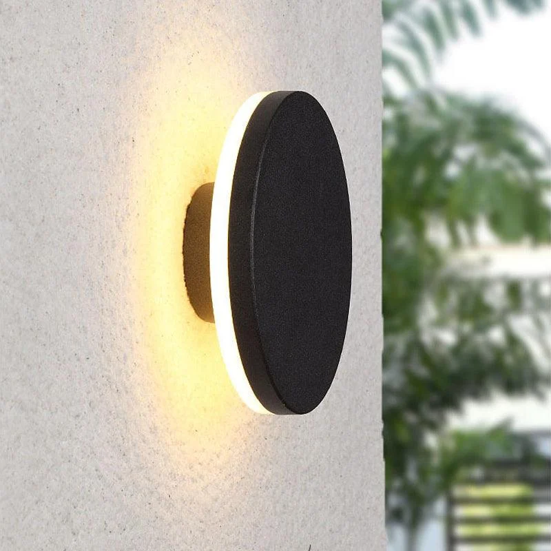 LunaGlow - Minimalist LED Wall Lamps Black Metal for Garden and Hallway -  - #tag1#