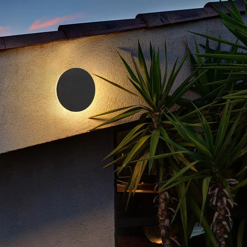 LunaGlow - Minimalist LED Wall Lamps Black Metal for Garden and Hallway -  - #tag1#