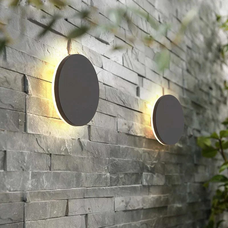 LunaGlow - Minimalist LED Wall Lamps Black Metal for Garden and Hallway -  - #tag1#