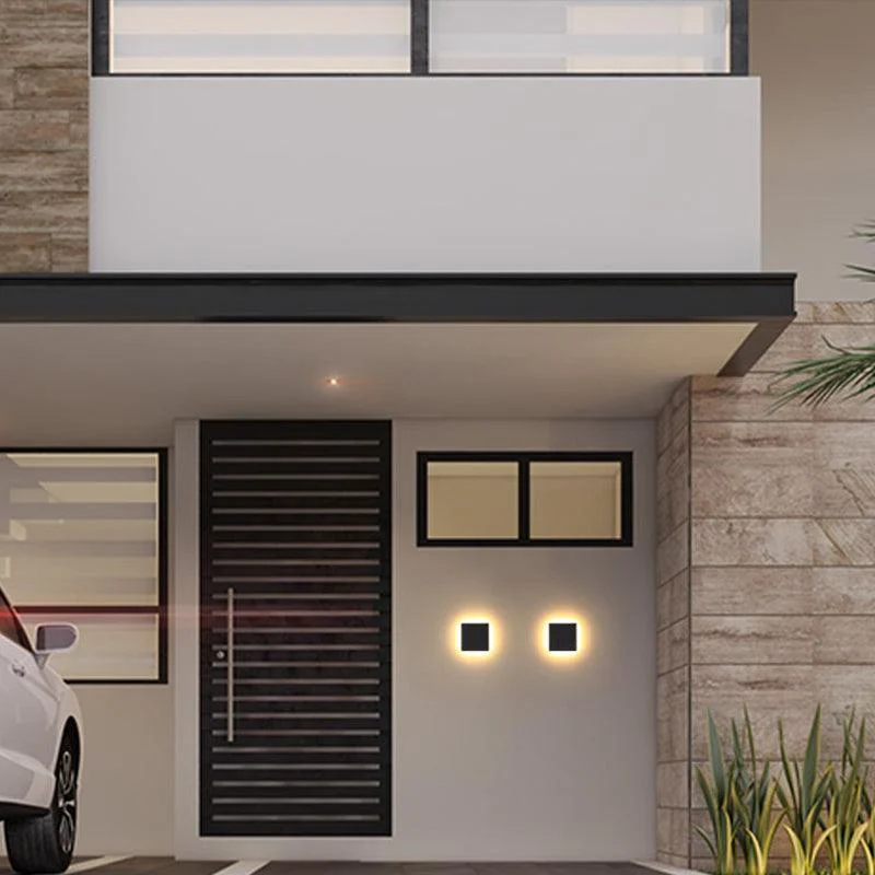 LunaGlow - Minimalist LED Wall Lamps Black Metal for Garden and Hallway -  - #tag1#