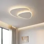 LunaGlow Modern LED Ceiling Lamp in Metal and Acrylic in White for Bedroom tag1