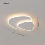 LunaGlow Modern LED Ceiling Lamp in Metal and Acrylic in White for Bedroom tag1