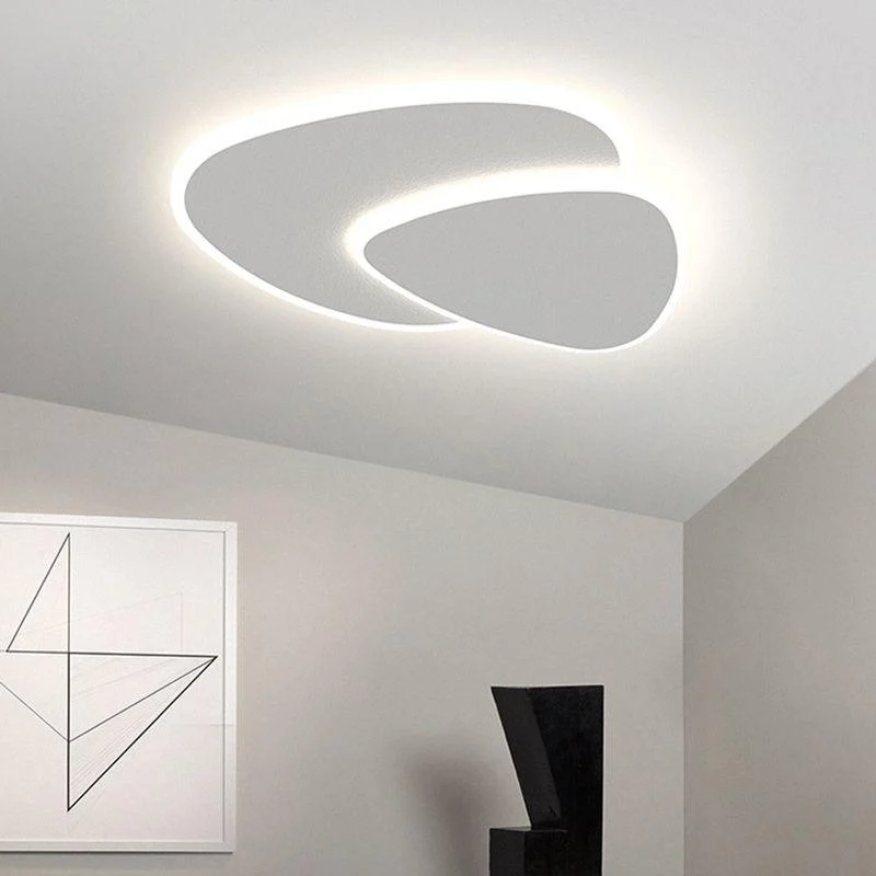 LunaGlow - Modern LED Ceiling Lamp in Metal and Acrylic in White for Bedroom -  - #tag1#