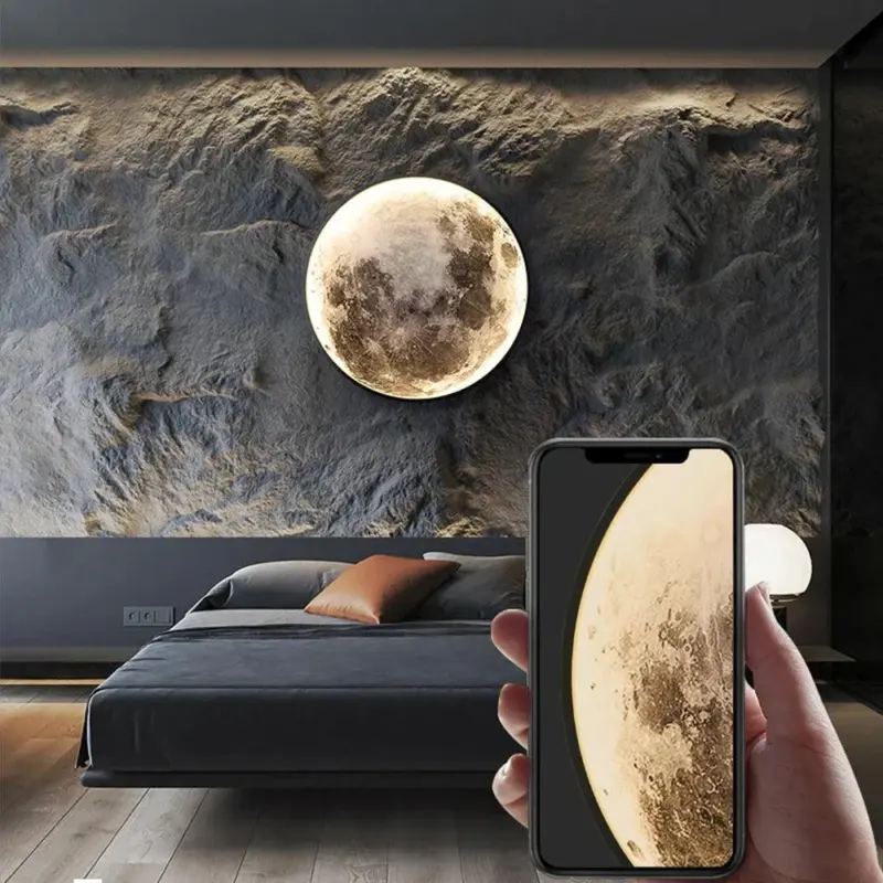 LunaLux LED moon wall light