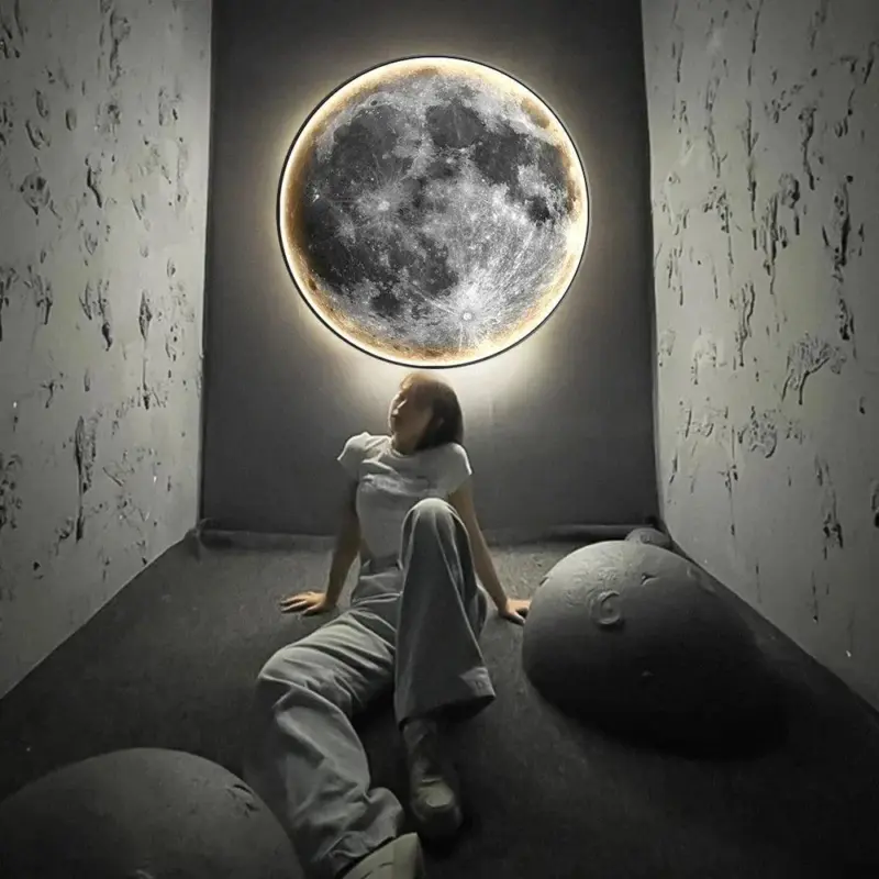 LunaLux LED moon wall light
