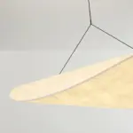 LunaLux Modern LED Pendant Lamp in Metal and Artificial Silk in White for Bedrooms tag1