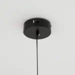 LunaLux Modern LED Pendant Lamp in Metal and Artificial Silk in White for Bedrooms tag1