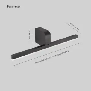 Luna - Modern Linear LED Mirror Wall Lamp, Black/White