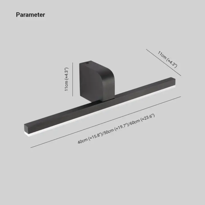 Luna Modern Linear LED Mirror Wall Lamp Black White tag1