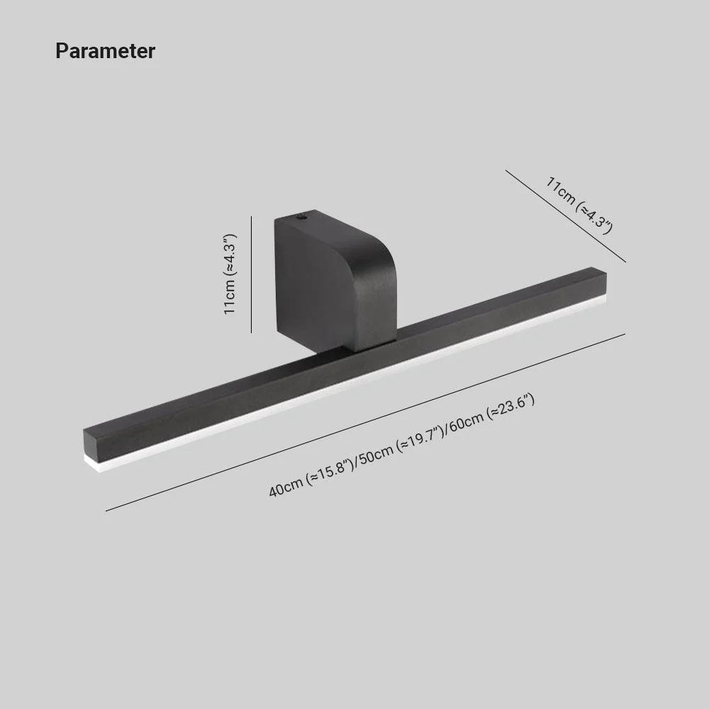 Luna - Modern Linear LED Mirror Wall Lamp, Black/White -  - #tag1#