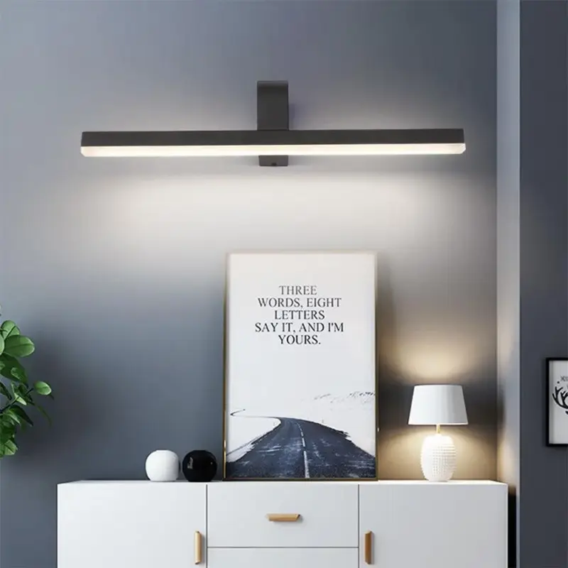 Luna Modern Linear LED Mirror Wall Lamp Black White tag1
