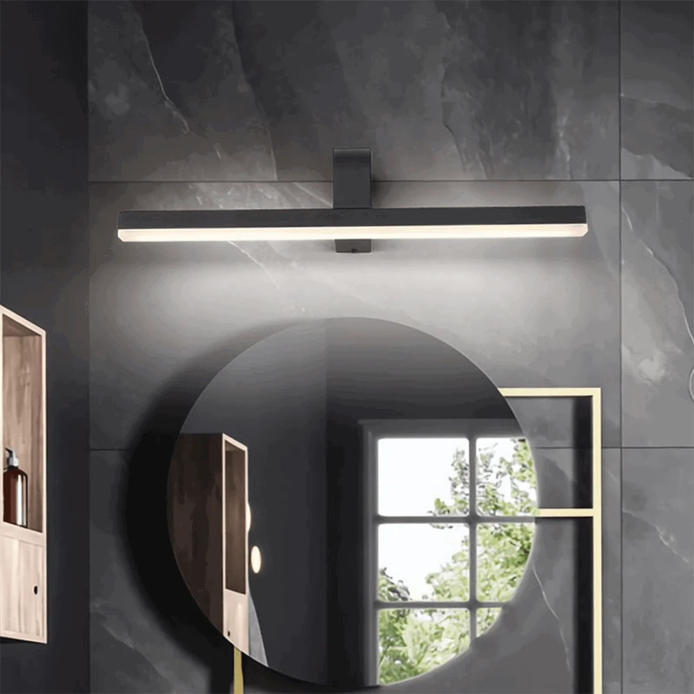 Luna - Modern Linear LED Mirror Wall Lamp, Black/White -  - #tag1#