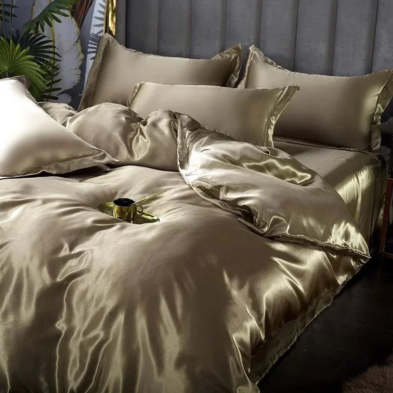 LuxeSilk Satin Bedding Set – Premium Silk Elegance -  - #tag1#