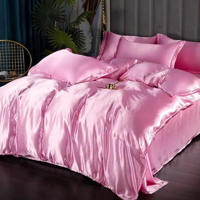 LuxeSilk Satin Bedding Set – Premium Silk Elegance -  - #tag1#