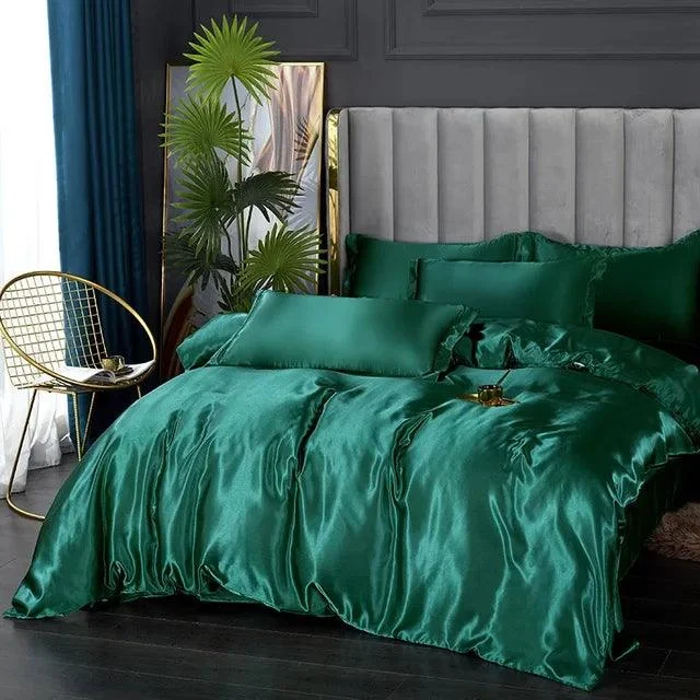 LuxeSilk Satin Bedding Set – Premium Silk Elegance -  - #tag1#