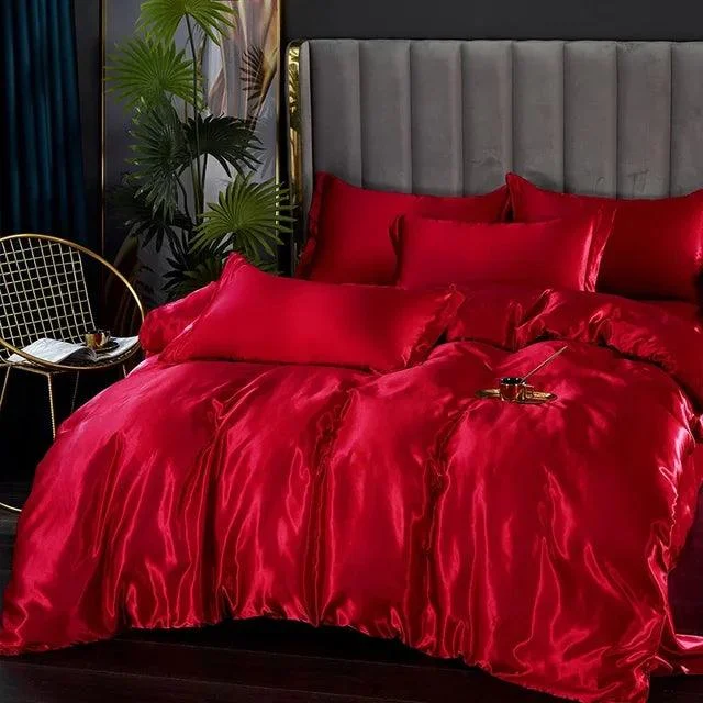 LuxeSilk Satin Bedding Set – Premium Silk Elegance -  - #tag1#
