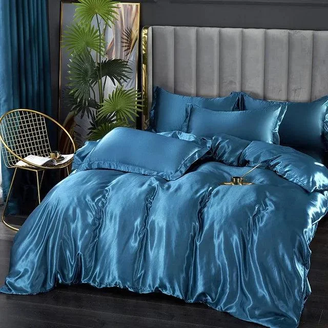 LuxeSilk Satin Bedding Set – Premium Silk Elegance -  - #tag1#