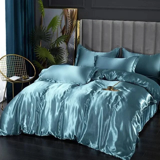 LuxeSilk Satin Bedding Set – Premium Silk Elegance -  - #tag1#