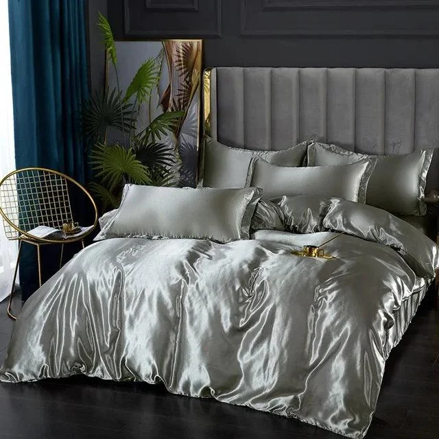 LuxeSilk Satin Bedding Set – Premium Silk Elegance -  - #tag1#