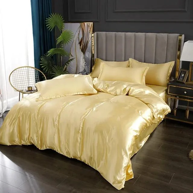 LuxeSilk Satin Bedding Set – Premium Silk Elegance -  - #tag1#