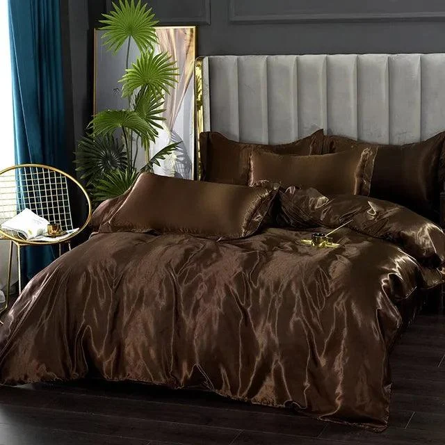LuxeSilk Satin Bedding Set – Premium Silk Elegance -  - #tag1#