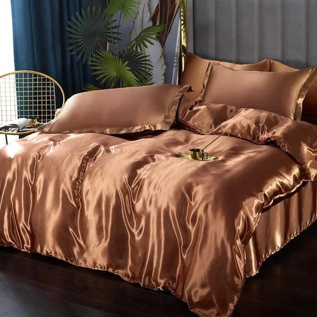 LuxeSilk Satin Bedding Set – Premium Silk Elegance -  - #tag1#