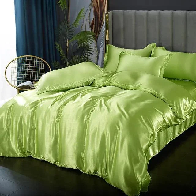 LuxeSilk Satin Bedding Set – Premium Silk Elegance -  - #tag1#