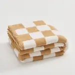 Luxurious Colourful Chequerboard Plaid Blanket tag1