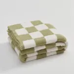 Luxurious Colourful Chequerboard Plaid Blanket tag1