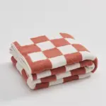 Luxurious Colourful Chequerboard Plaid Blanket tag1