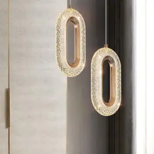 Luxurious Diamond Ring Gold Pendant Light -  - #tag1#