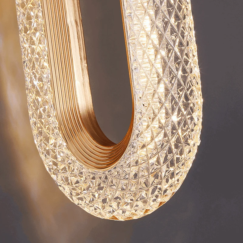 Luxurious Diamond Ring Gold Pendant Light -  - #tag1#