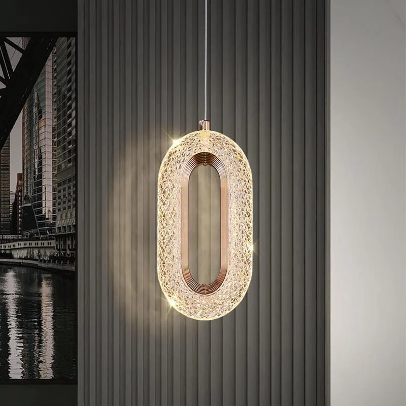 Luxurious Diamond Ring Gold Pendant Light -  - #tag1#
