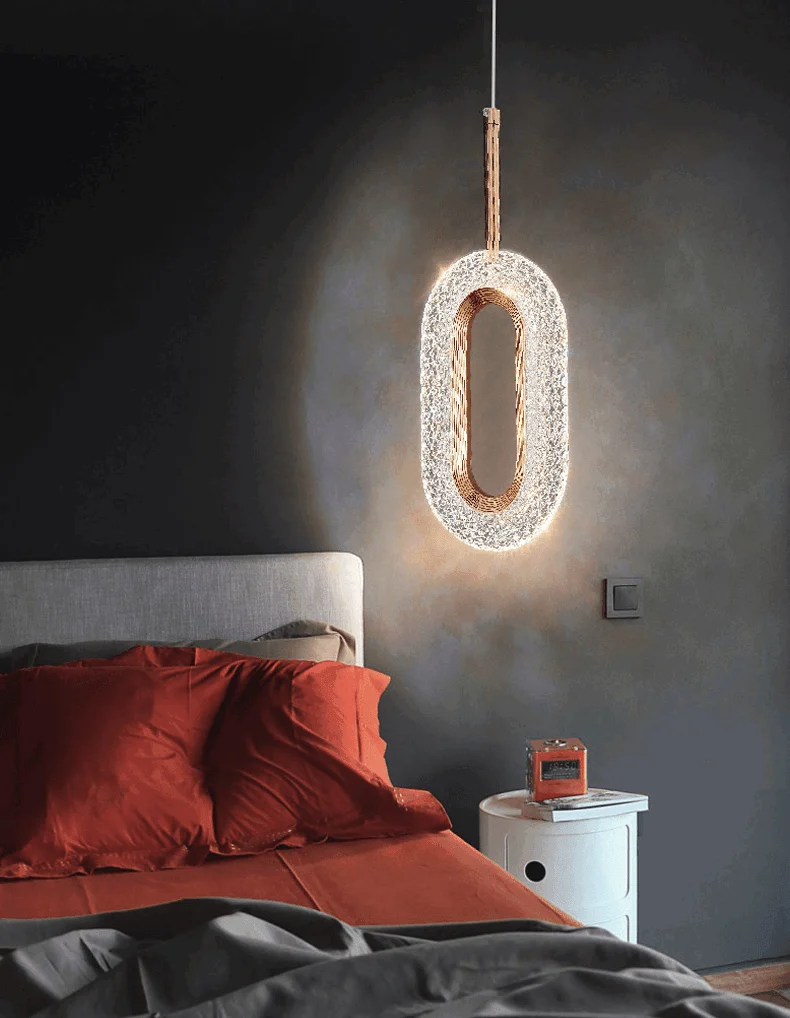 Luxurious Diamond Ring Gold Pendant Light -  - #tag1#