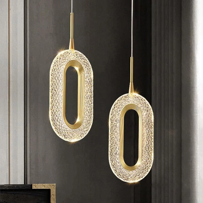 Luxurious Diamond Ring Gold Pendant Light -  - #tag1#